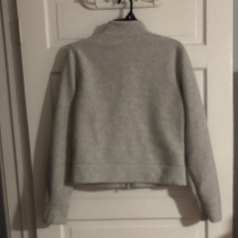 American Eagle Outfitters Gray Cropped Zip-Up Jacket - Picture 3 of 5